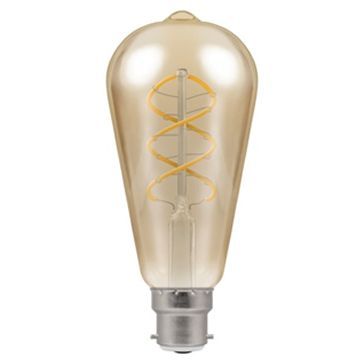 LED ST64 Spiral Filament Antique • Dimmable • 6W • 2200K • BC-B22d • Stock Code: 6591