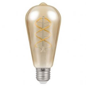 Browse LED ST64 Spiral Filament Antique • Dimmable • 6W • 2200K • ES-E27 • Stock Code: 6607